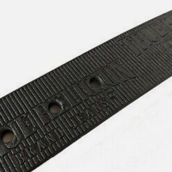 True Religion Van Textured Logo Repeat Roller Buckle Belt Size 36 - 38 - Picture 5 of 7